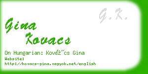 gina kovacs business card